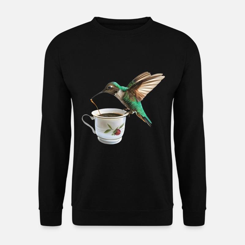 Kolibri Kaffee - Unisex Pullover - Schwarz