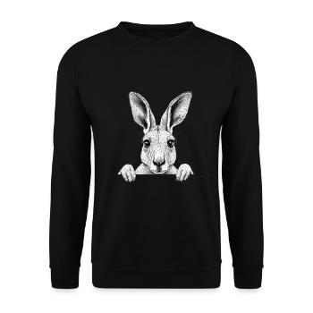 Känguru - Unisex Pullover - Schwarz - Vorne - Alina (178cm) & Michal (187cm)