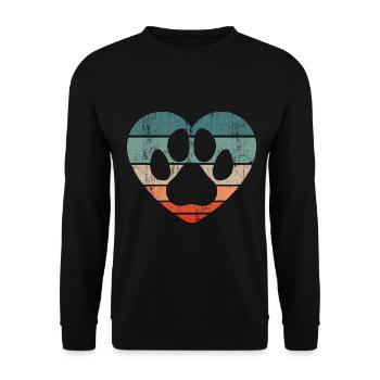 Retro Shelter Dog Rescue Animal Welfare Dog Shelter - Unisex Sweatshirt - black - Front - Alina (178cm) & Michal (187cm)