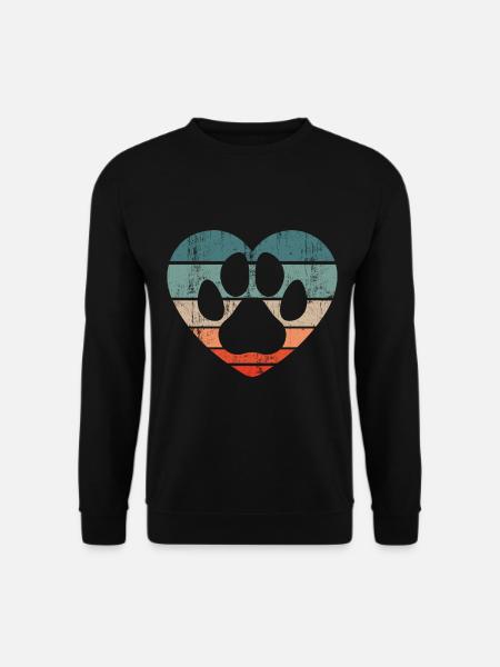 Retro Tierheim Hund Retten Tierschutz Hundeheim - Unisex Pullover - Schwarz