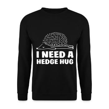 hedgehog - Unisex Sweatshirt - black - Front - Alina (178cm) & Michal (187cm)