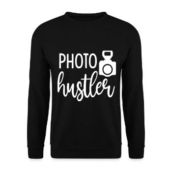 Photography Camera Lens Photo - Unisex Pullover - Schwarz - Vorne - Alina (178cm) & Michal (187cm)