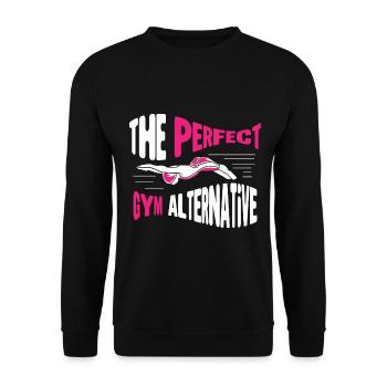 Swimmers Swimming 50 meters track Breaststroke - Unisex Sweatshirt - black - Front - Alina (178cm) & Michal (187cm)