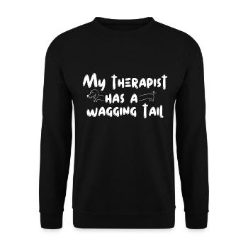 Mon chien - Mon thérapeute à quatre pattes - Sweat-shirt Unisexe - noir - Devant - Alina (178cm) & Michal (187cm)
