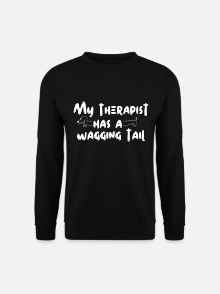 Mein Hund - Mein Vierbeiniger Therapeut - Unisex Pullover - Schwarz