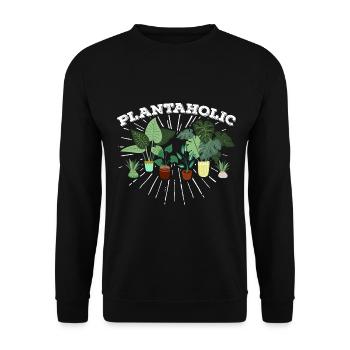 Plantaholic Gardener - Unisex Sweatshirt - black - Front - Alina (178cm) & Michal (187cm)