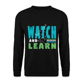 Skateboard Skateboardfahrer Skaten - Unisex Pullover - Schwarz - Vorne - Alina (178cm) & Michal (187cm)