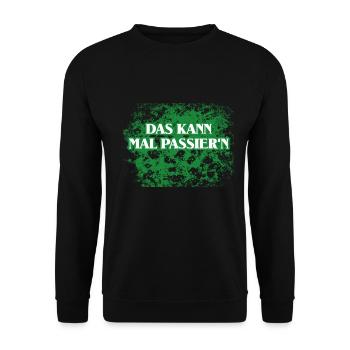 kann passieren - Unisex Pullover - Schwarz - Vorne - Alina (178cm) & Michal (187cm)