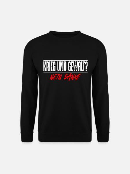 Krieg und Gewalt - Unisex Pullover - Schwarz