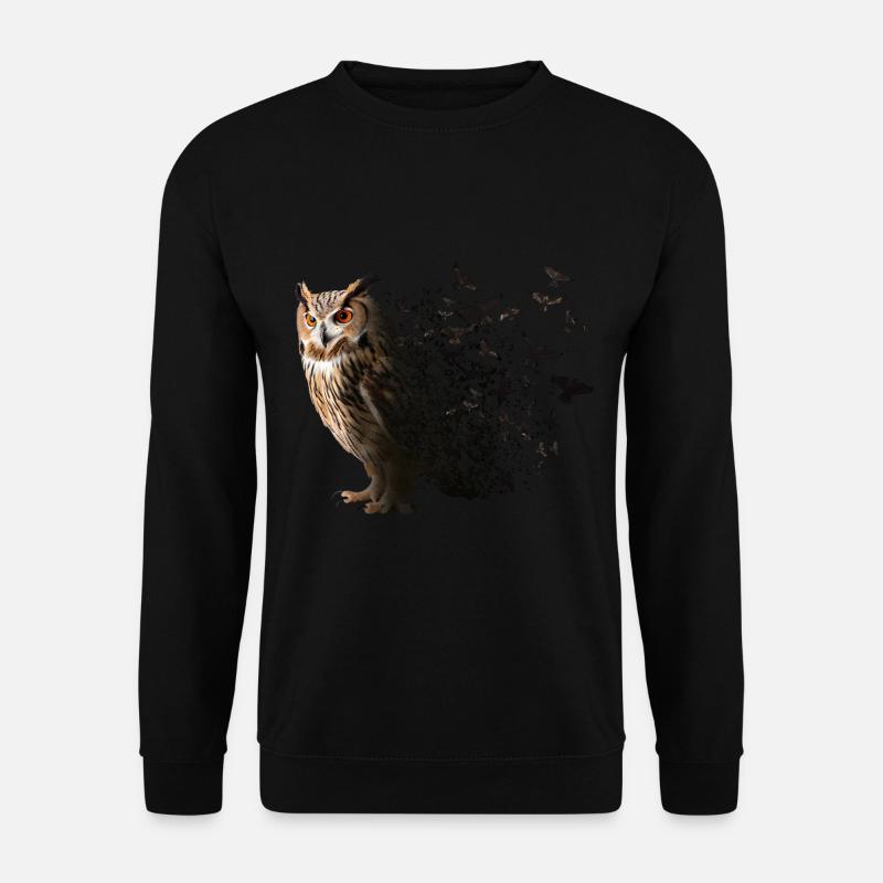 Eule - Unisex Pullover - Schwarz