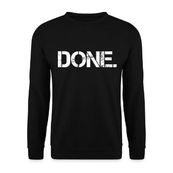 Done Motivation Gym - Unisex Sweatshirt - black - Front - Alina (178cm) & Michal (187cm)