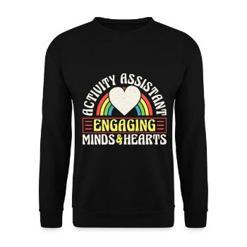 Rainbow Activity Assistant - Unisex Pullover - Schwarz - Vorne - Alina (178cm) & Michal (187cm)