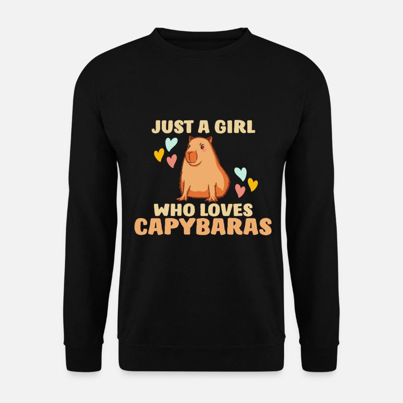 Capybara Wasserschwein Nagetier - Unisex Pullover - Schwarz