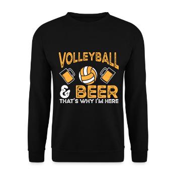Volleyball Volleyball players Volleyball court - Unisex Sweatshirt - black - Front - Alina (178cm) & Michal (187cm)