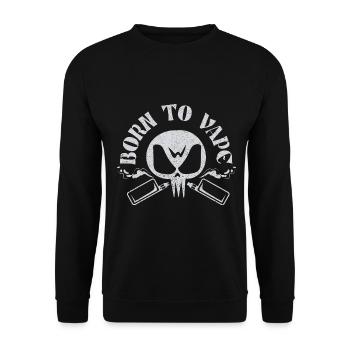 E-Zigarette E-Shisha Dampf Liquid - Unisex Pullover - Schwarz - Vorne - Alina (178cm) & Michal (187cm)
