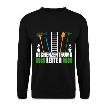 Rechenzentrumsleiter Rechen & Leiter Garten - Unisex Pullover - Schwarz - Vorne - Alina (178cm) & Michal (187cm)