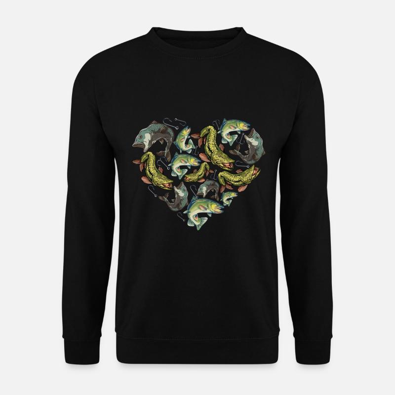Angler Herz - Unisex Pullover - Schwarz
