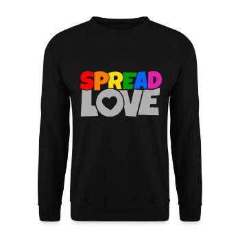 Chemise Cool Spread Love Anti War Design - Sweat-shirt Unisexe - noir - Devant - Alina (178cm) & Michal (187cm)