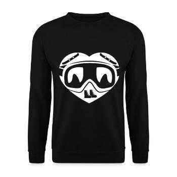 Heart - Snowboard - (2) - Sweat-shirt Unisexe - noir - Devant - Alina (178cm) & Michal (187cm)