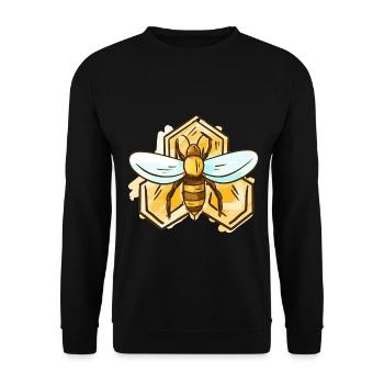 Bienen Imker Honig Bienen Bienen Honigliebhaber - Unisex Pullover - Schwarz - Vorne - Alina (178cm) & Michal (187cm)