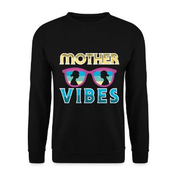 Mother's Day Mom Mom Mom - Unisex Sweatshirt - black - Front - Alina (178cm) & Michal (187cm)