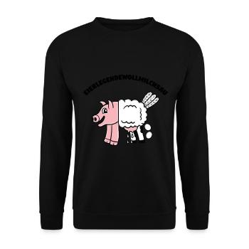 Eierlegende Wollmilchsau - Unisex Pullover - Schwarz - Vorne - Alina (178cm) & Michal (187cm)