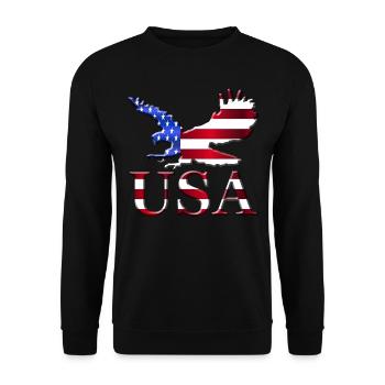 États-Unis - Sweat-shirt Unisexe - noir - Devant - Alina (178cm) & Michal (187cm)