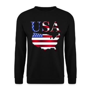 États-Unis - Sweat-shirt Unisexe - noir - Devant - Alina (178cm) & Michal (187cm)
