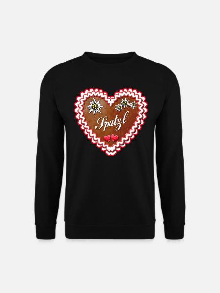 Lebkuchenherz Spatzl - Unisex Pullover - Schwarz