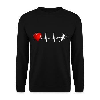 handball - Unisex Sweatshirt - black - Front - Alina (178cm) & Michal (187cm)