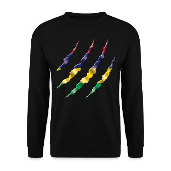 Mauritius - Unisex Sweatshirt - black - Front - Alina (178cm) & Michal (187cm)