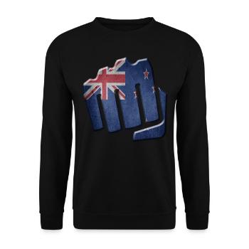 Neuseeland - Unisex Pullover - Schwarz - Vorne - Alina (178cm) & Michal (187cm)