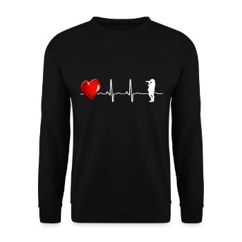 Fotografie - Unisex Pullover - Schwarz - Vorne - Alina (178cm) & Michal (187cm)