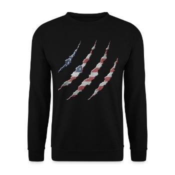 America - Unisex Sweatshirt - black - Front - Alina (178cm) & Michal (187cm)