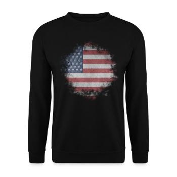 America - Unisex Sweatshirt - black - Front - Alina (178cm) & Michal (187cm)