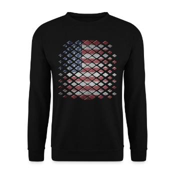 America - Unisex Sweatshirt - black - Front - Alina (178cm) & Michal (187cm)