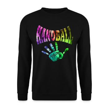handball - Unisex Sweatshirt - black - Front - Alina (178cm) & Michal (187cm)