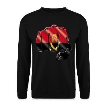 Angola - Unisex Sweatshirt - black - Front - Alina (178cm) & Michal (187cm)