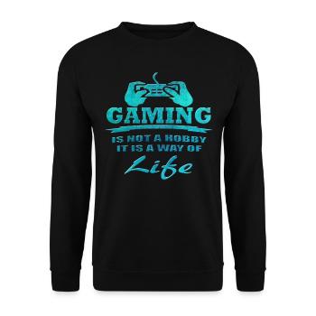 Gaming - Unisex Sweatshirt - black - Front - Alina (178cm) & Michal (187cm)