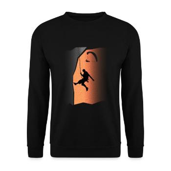 Cadeaux Escalade parapente rock climbing klettern - Sweat-shirt Unisexe - noir - Devant - Alina (178cm) & Michal (187cm)