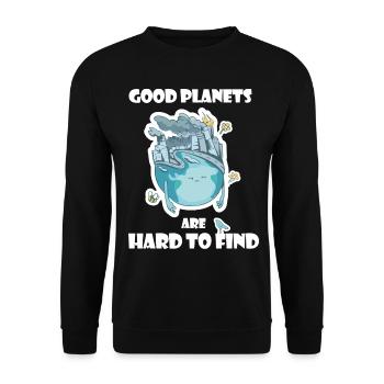 Mère Nature | sur le changement climatique Protection du climat - Sweat-shirt Unisexe - noir - Devant - Alina (178cm) & Michal (187cm)