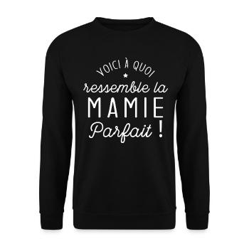 Voici à quoi ressemble une mamie parfaite - Sweat-shirt Unisexe - noir - Devant - Alina (178cm) & Michal (187cm)