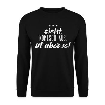 Sieht komisch aus, ist aber so! - Unisex Pullover - Schwarz - Vorne - Alina (178cm) & Michal (187cm)