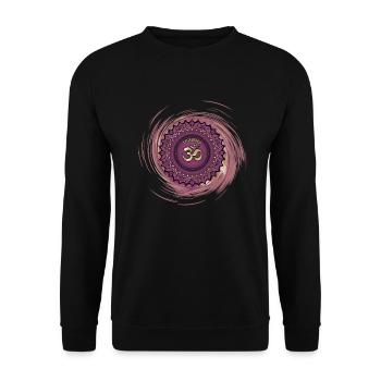 Sahasrara Seventh Chakra - Unisex Sweatshirt - black - Front - Alina (178cm) & Michal (187cm)