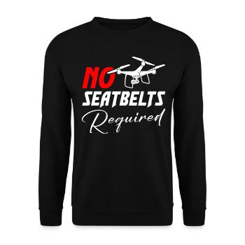 Drone Pas de ceintures de sécurité requises - Sweat-shirt Unisexe - noir - Devant - Alina (178cm) & Michal (187cm)