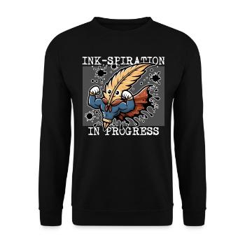 INK-INSPIRATION IN PROGRESS - Unisex Sweatshirt - black - Front - Alina (178cm) & Michal (187cm)