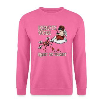 Cupid Remote Work, Valentinstag - Unisex Pullover - Pink - Vorne