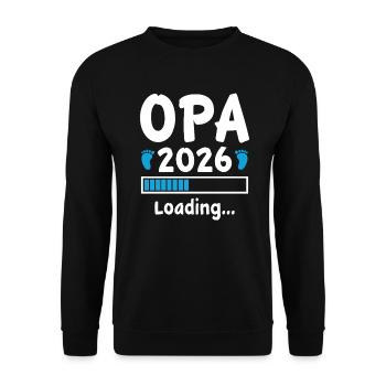 Opa 2026 Loading - Unisex Pullover - Schwarz - Vorne - Alina (178cm) & Michal (187cm)
