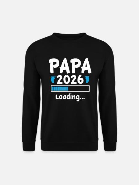 Papa Geschenk für werdende Vater Papa 2026 Loading - Unisex Pullover - Schwarz
