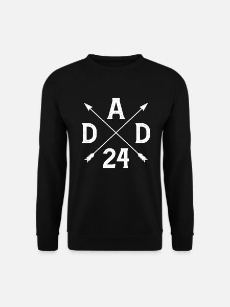 Dad 24 Vater Baby Papa 2024 - Unisex Pullover - Schwarz